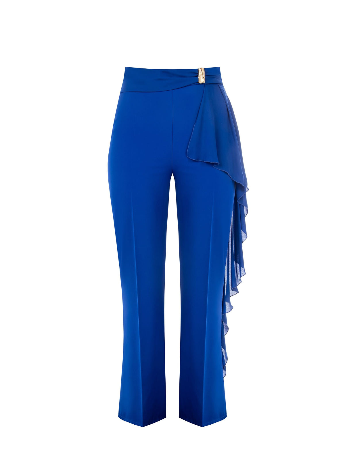 Pantaloni Curvy Blu Cina con decoro Gioiello