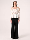 Blusa Bianca con Cintura Sottile