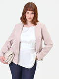Blusa Curvy asimmetrica panna bianco in raso