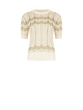 Maglia panna con motivo chevron