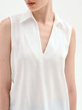 Blusa smanicata bianco panna