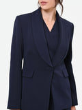 Giacca Studio monopetto gessata blu navy