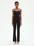 Top bustier nero con doppie spalline