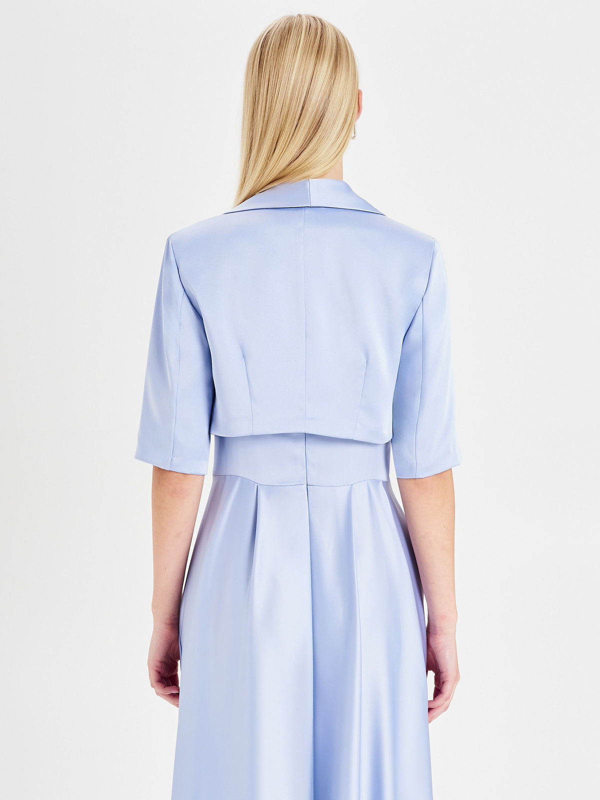 Coprispalle in Raso Rinascimento atelier Azzurro