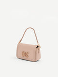Borsa pochette rosa con fiocco gioiello