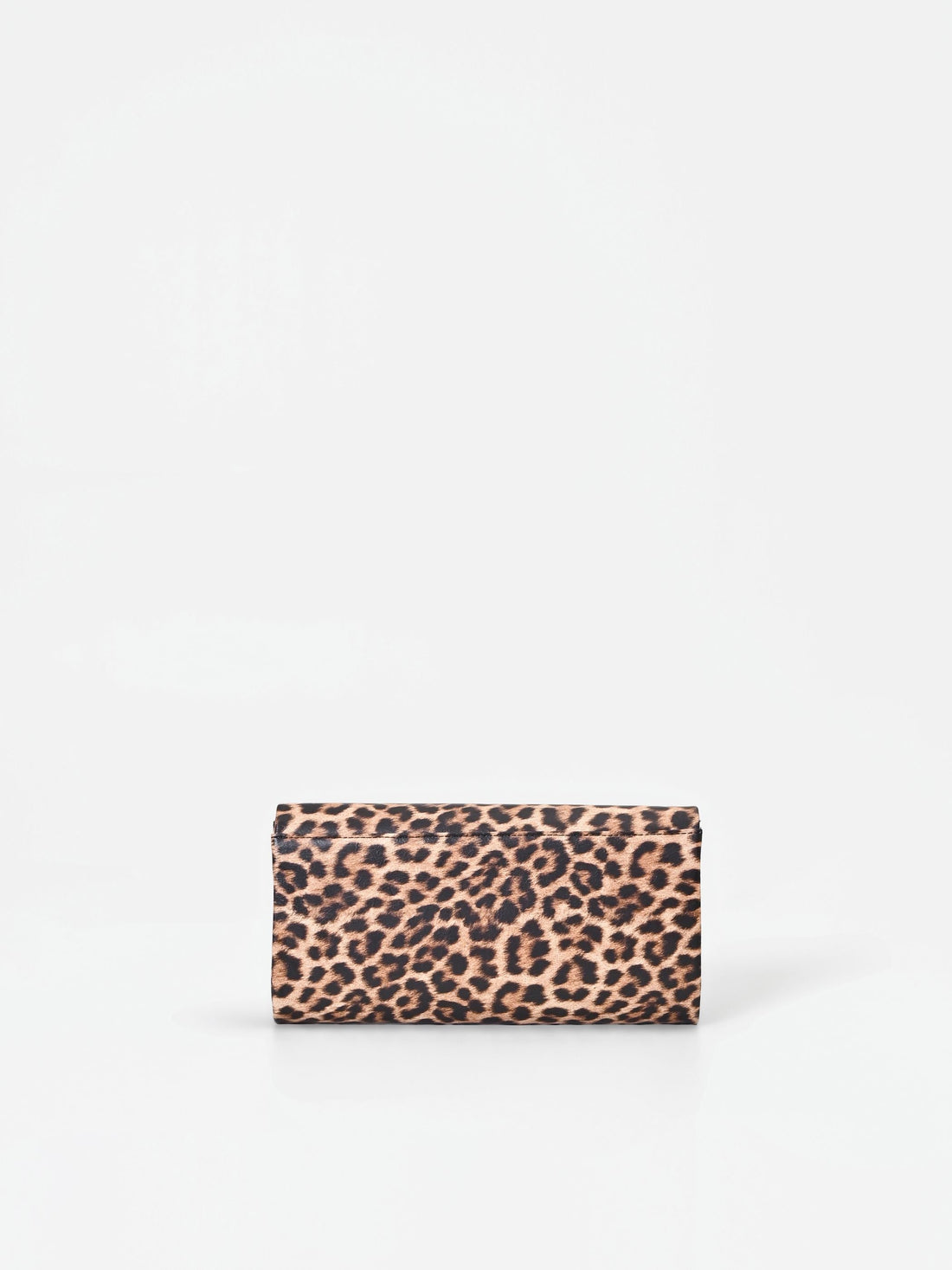 Pochette busta animalier con dettaglio dorato