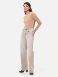 Jeans ampi a vita alta tortora beige Giorgia Palmas X Rinascimento