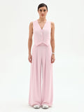 Gilet monopetto rosa pastello
