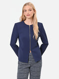 Giacca blu navy in scuba crèpe