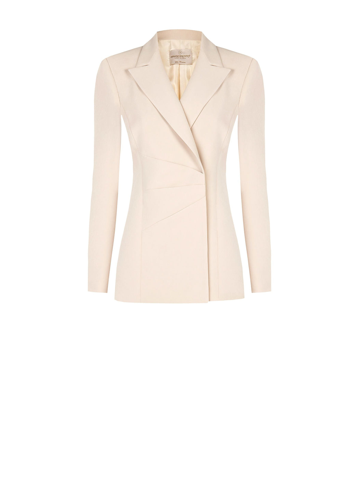 Giacca Studio tortora beige con chiusura a portafoglio