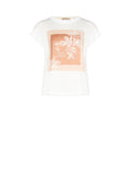 T-Shirt in Cotone con stampa Rosa & Strass