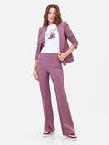 Pantalone bootcut rosa antico con piega stirata