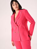 Giacca Curvy Fuxia in Scuba mano Crepe