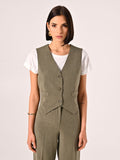 Gilet Verde Militare in Poliviscosa