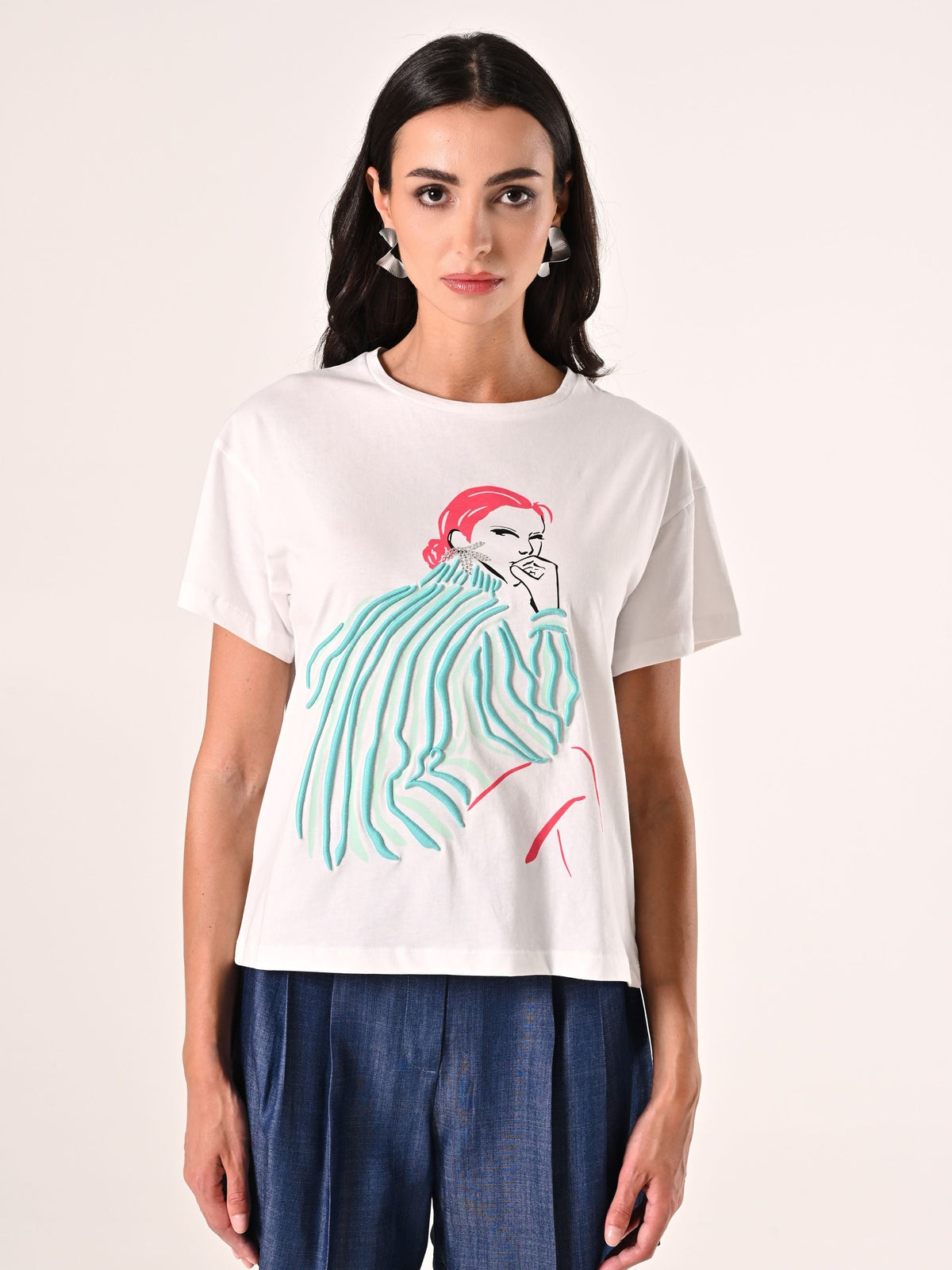 T-Shirt Ricamo in Rilievo
