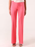 Pantaloni in Raso di Viscosa Rosa Camelia