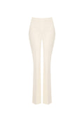 Pantaloni Flared in Tessuto Tecnico Beige Chiaro