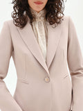 Giacca monopetto tortora beige