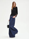 Jeans extra wide blu indaco high waist