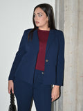 Giacca Curvy Monobottone Blu
