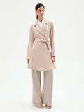 Trench doppiopetto tortora beige