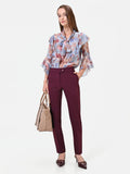 Pantalone a sigaretta bordeaux