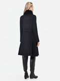 Cappotto doppiopetto nero in velaur