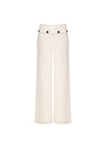 Pantaloni Bianchi a Righe Blu