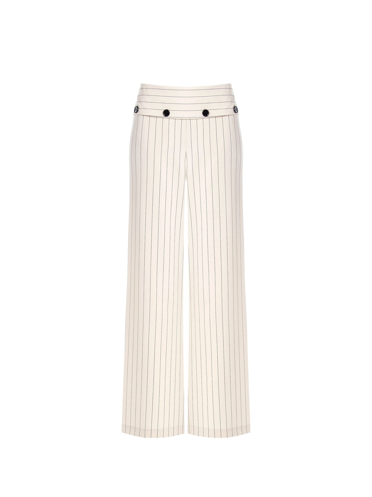 Pantaloni Bianchi a Righe Blu