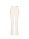 Pantaloni Flared Beige Chiaro in Tessuto Tecnico