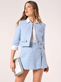 Skort in Tweed con Micro Paillettes