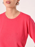 Maglioncino a Maniche Corte Fuxia