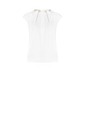 Blusa Bianca con Perle e Pietre