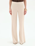 Pantalone a palazzo beige chiaro