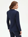Giacca doppiopetto blu in cadi