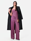 Pantalone palazzo in raso rosa antico Giorgia Palmas X Rinascimento
