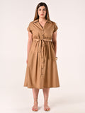 Chemisier Curvy in Cotone Beige