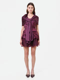 Foulard in raso bordeaux rosso