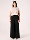 Pantaloni Palazzo Curvy Neri in Cadi