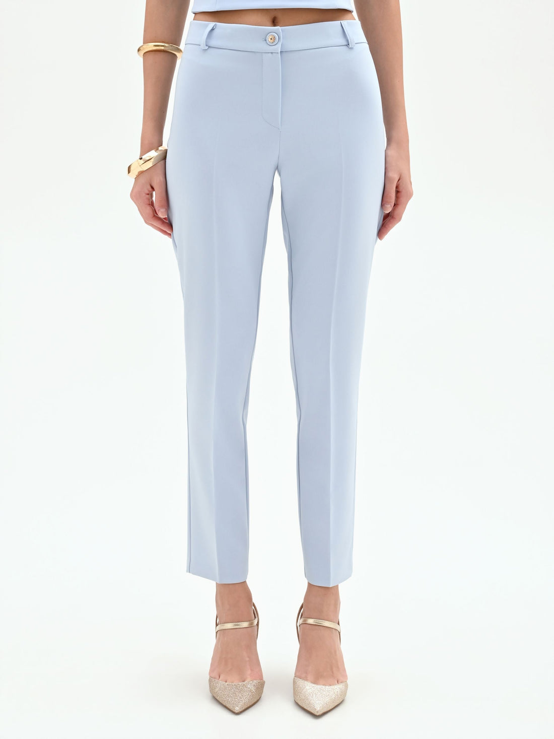 Pantalone slim cielo azzurro