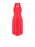 Abito midi rosso fragola in cadi