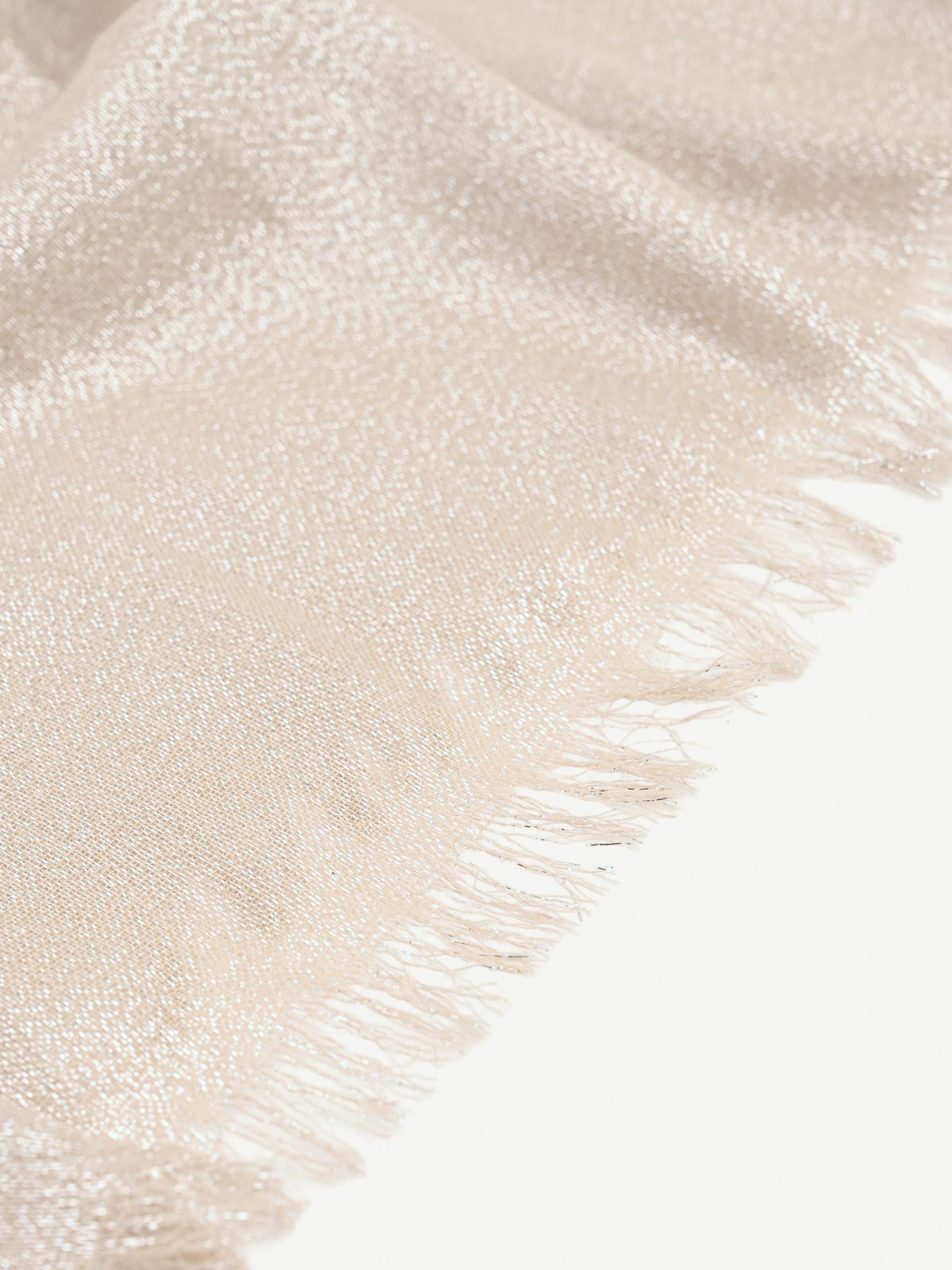 Sciarpa in lurex oro con frange