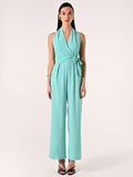 Tuta in Crepe color Verde Acqua
