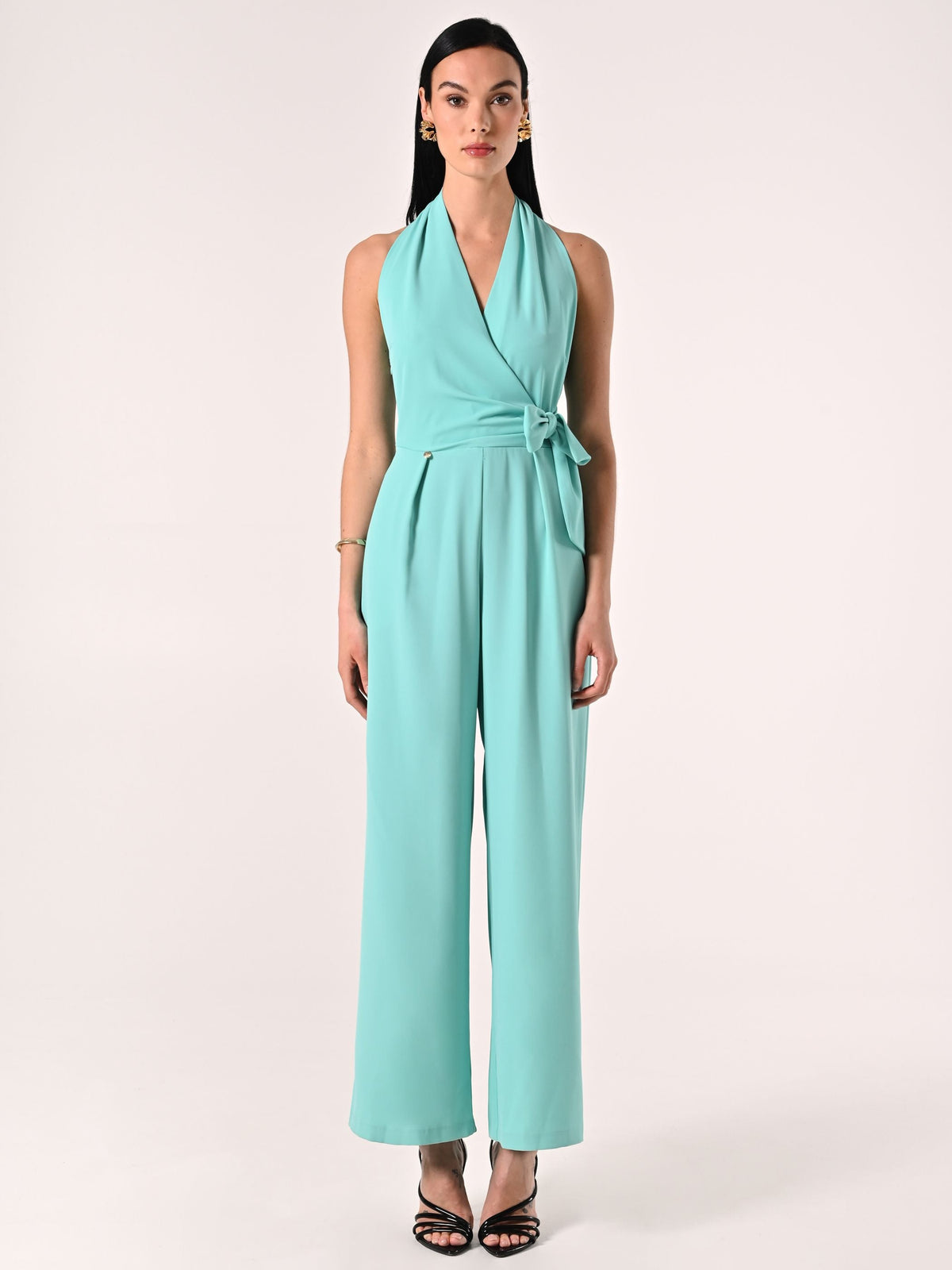 Tuta in Crepe color Verde Acqua
