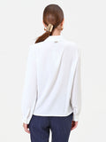 Camicia panna con volant