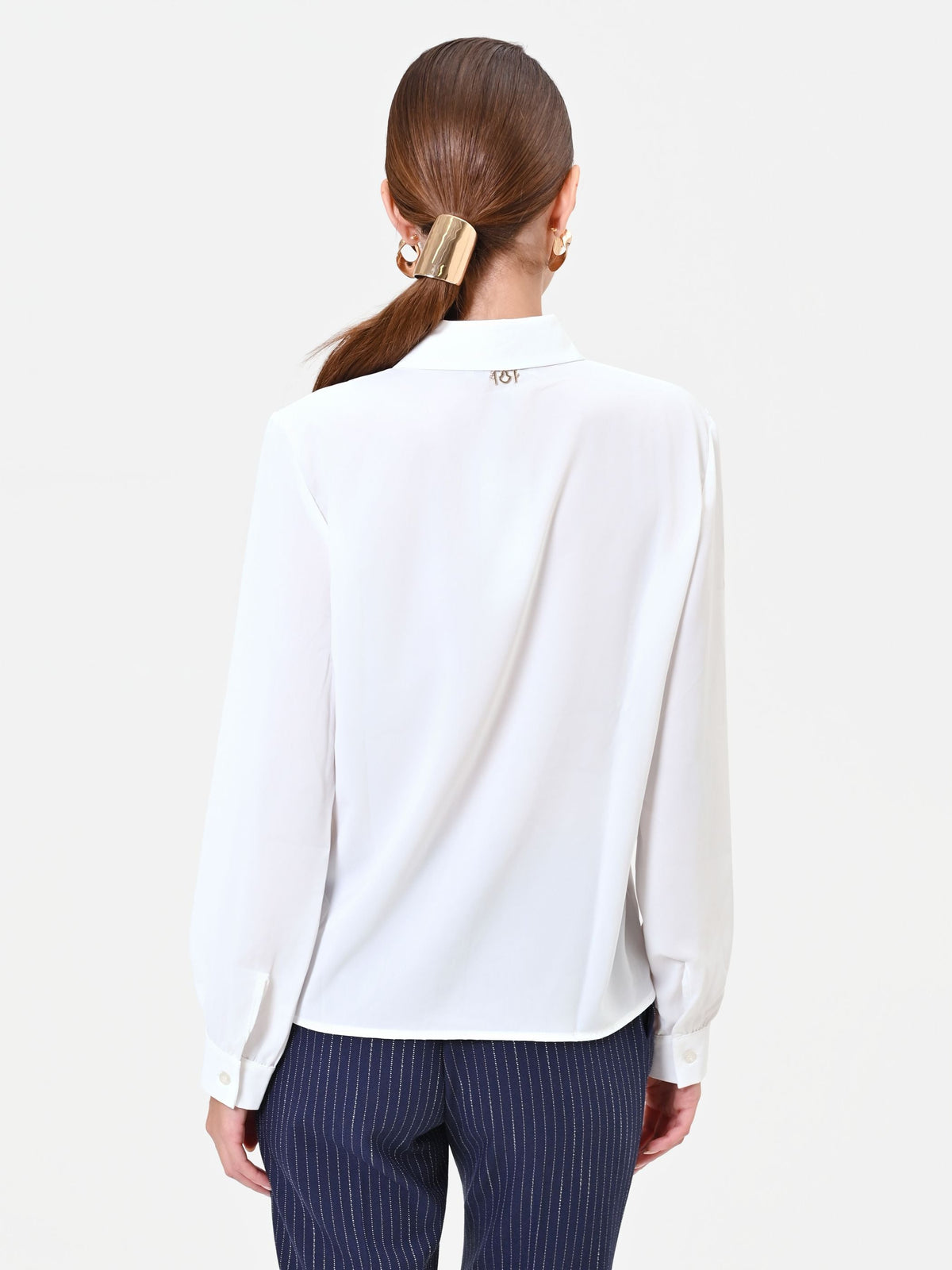 Camicia panna con volant