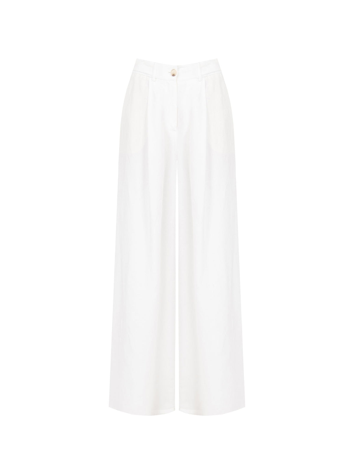 Pantalone a palazzo bianco in viscosa