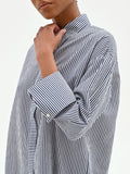 Camicia in viscosa a righe dal volume morbido