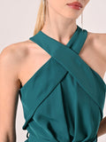 Tuta Verde Reale con Scollo all'Americana