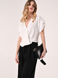 Blusa Asimmetrica Bianca